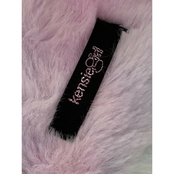 🐶NWT Girl’s Slippers Size 13/1 Slingback Faux Fur Slide KENSIE GIRL Rainbow - Picture 6 of 12